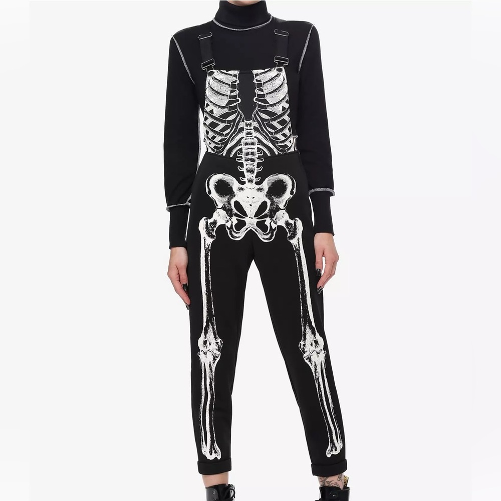 Social‎ Collision Skeleton Scuba Overalls Hot Topic Halloween Costume